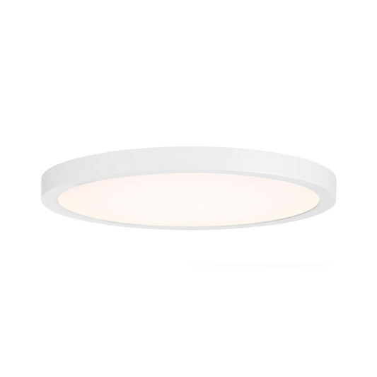 Essentials 1 Light 12" LED Flush Mount, White/Clear