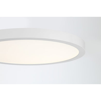 Essentials 1 Light 12" LED Flush Mount, White/Clear
