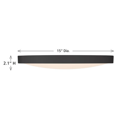 Savoy House Lighting Assets 15" Flush Mount, Black