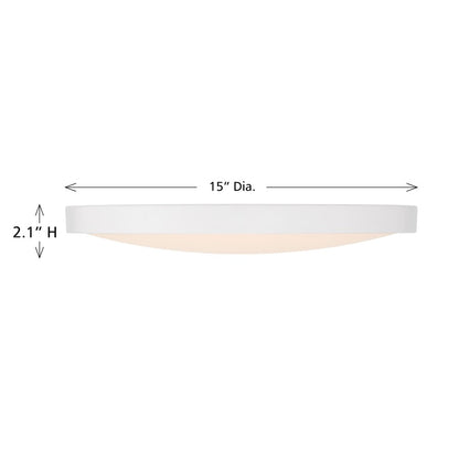 Savoy House Lighting Assets 15" Flush Mount, White