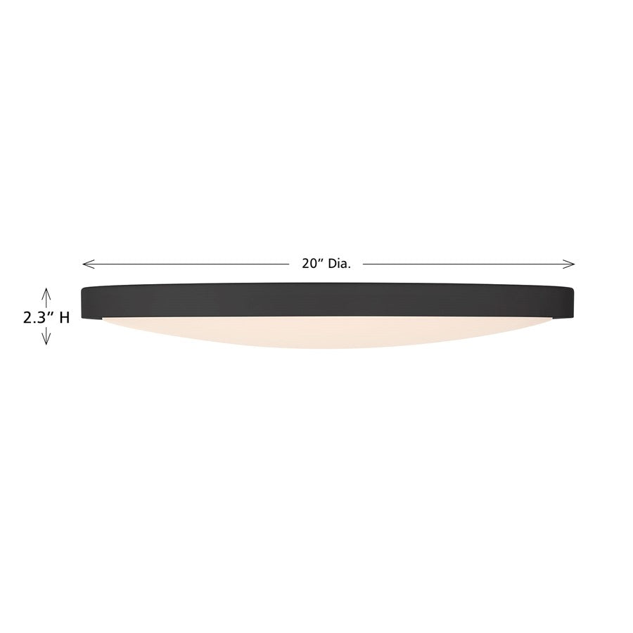 Savoy House Lighting Assets 20" Flush Mount, Black