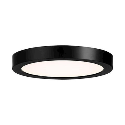 Essentials 1 Light 7" LED Flush Mount, Black/Clear