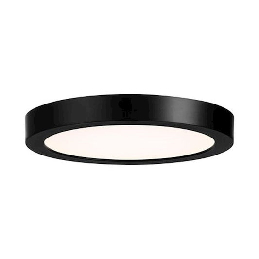 Essentials 1 Light 7" LED Flush Mount, Black/Clear