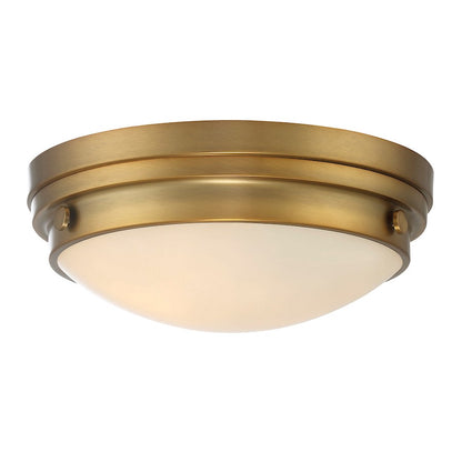 Savoy House Lucerne 2-Light Ceiling Light, Warm Brass