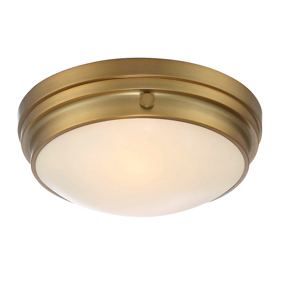 Savoy House Lucerne 2-Light Ceiling Light, Warm Brass