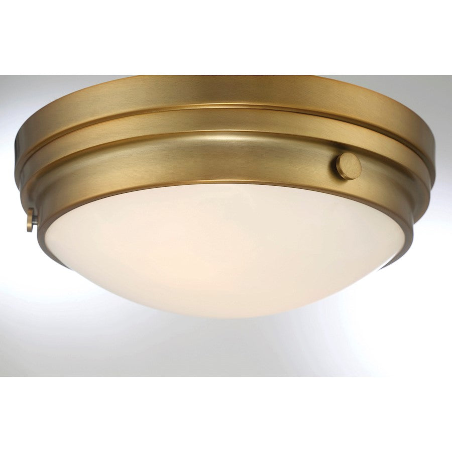 Savoy House Lucerne 2-Light Ceiling Light, Warm Brass