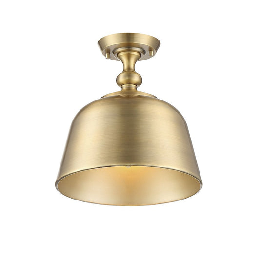 Savoy House Berg 1-Light Ceiling Light, Warm Brass