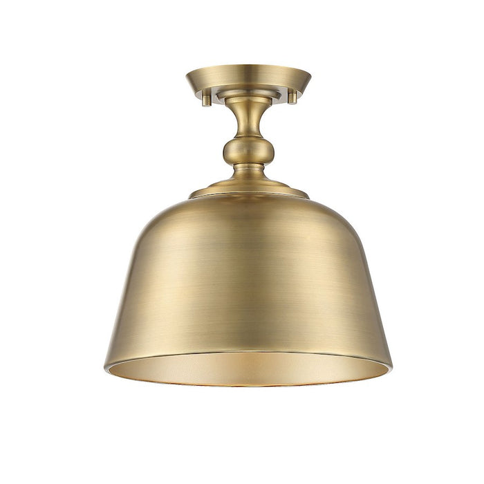 Savoy House Berg 1-Light Ceiling Light, Warm Brass