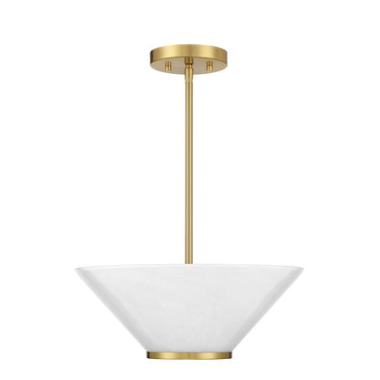 Savoy Essentials Blair 3Lt Convertible Semi-Flush/Pendant, Brass