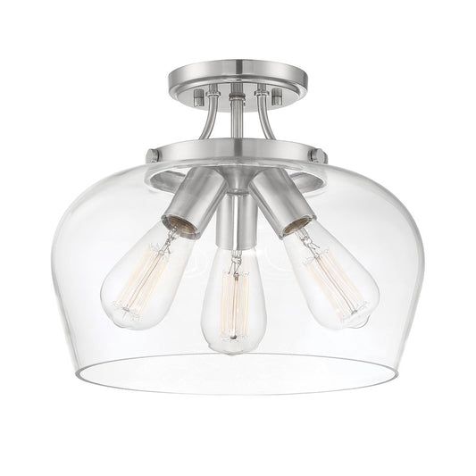 Savoy House Octave 3-Light Ceiling Light, Satin Nickel
