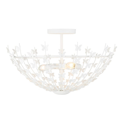 Savoy House Birch 3 Light Semi-Flush, Bisque White