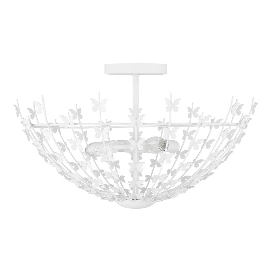 Savoy House Birch 3-Light Ceiling Light, Bisque White