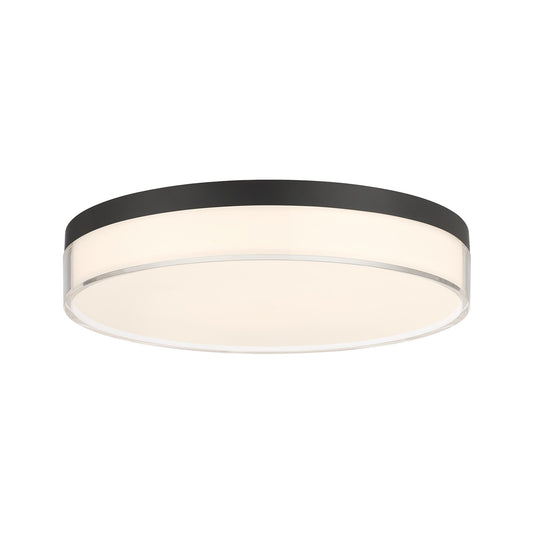 Savoy House Clarion 11in 1-Light Flush Mount | Modern Black Metal and White Acrylic Shade | Indoor & Outdoor Wet Location | 11 x 11 | Model 6-4444-11-BK