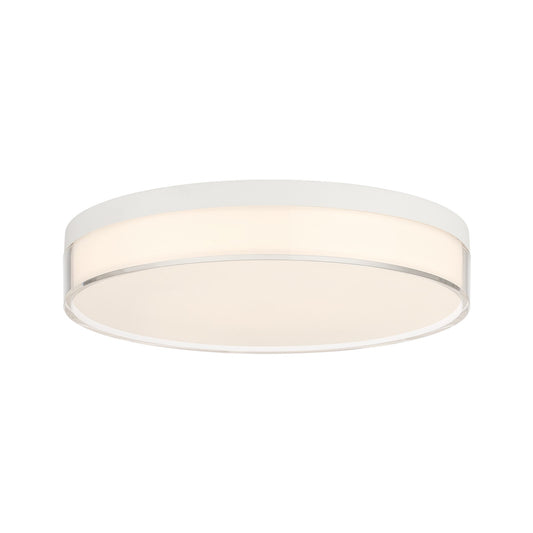 Savoy House Clarion 11in 1-Light Flush Mount | Modern White Metal and White Acrylic Shade | Indoor & Outdoor Wet Location | 11 x 11 | Model 6-4444-11-WH