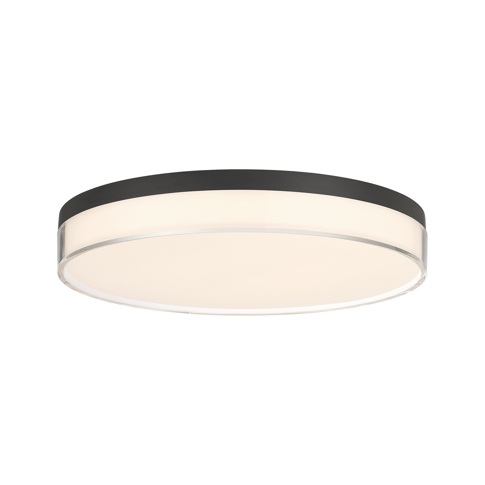 Savoy House Clarion 13in 1-Light Flush Mount | Modern & Contemporary Black Metal and Acrylic | Covered Patio & Bathroom | 2100 | Model 6-4444-13-BK