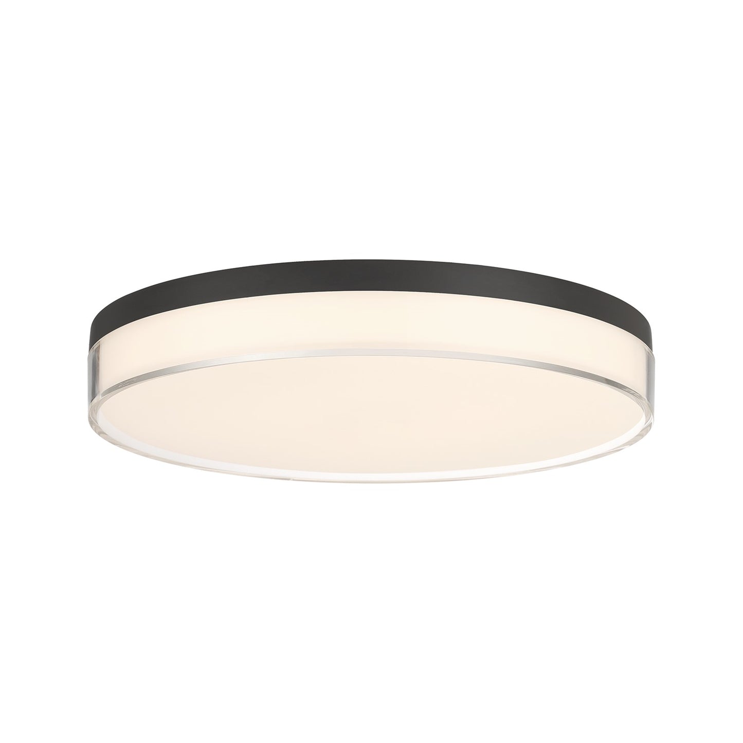 Savoy House Clarion 13in 1-Light Flush Mount | Modern & Contemporary Black Metal and Acrylic | Covered Patio & Bathroom | 2100 | Model 6-4444-13-BK