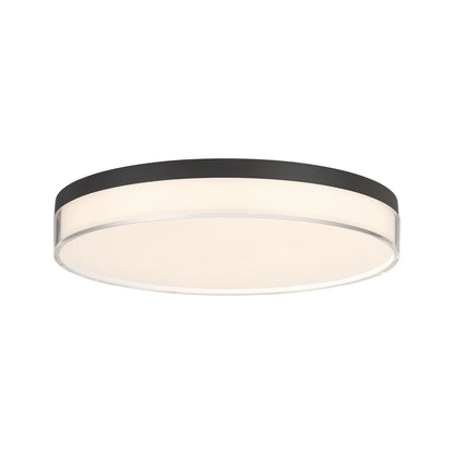 Savoy House Clarion 13in 1-Light Flush Mount | Modern & Contemporary Black Metal and Acrylic | Covered Patio & Bathroom | 2100 | Model 6-4444-13-BK