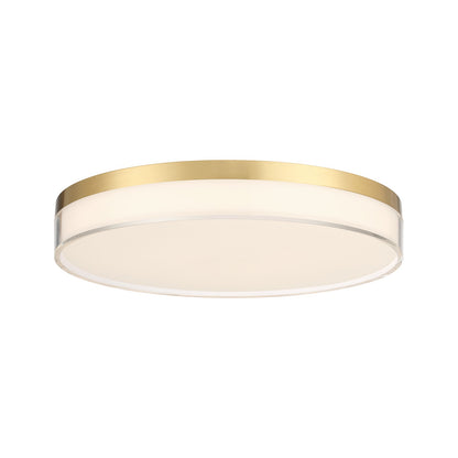 Savoy House Clarion 13in 1-Light Flush Mount | Modern & Contemporary Brass Metal and Acrylic | Covered Patio & Bathroom | 2100 | Model 6-4444-13-BR