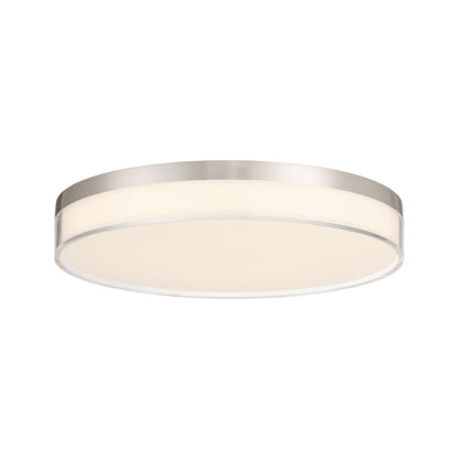 Savoy House Clarion 13in 1-Light Flush Mount | Modern & Contemporary Satin Nickel Metal and Acrylic | Covered Patio & Bathroom | 2100 | Model 6-4444-13-SN