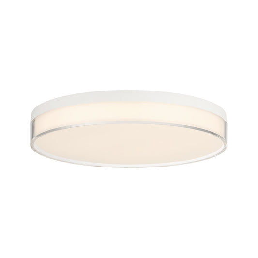 Savoy House Clarion 13in 1-Light Flush Mount | Modern & Contemporary White Metal and Acrylic | Covered Patio & Bathroom | 2100 | Model 6-4444-13-WH