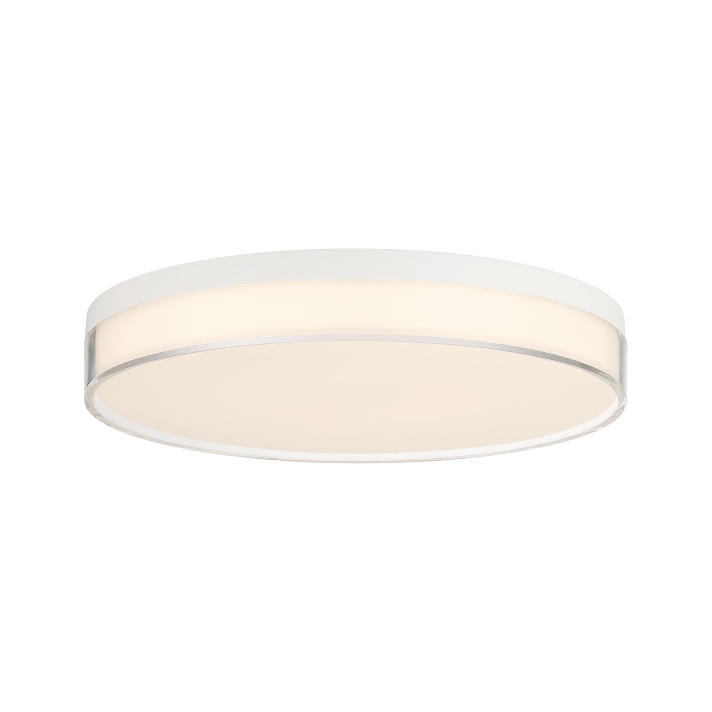 Savoy House Clarion 13in 1-Light Flush Mount | Modern & Contemporary White Metal and Acrylic | Covered Patio & Bathroom | 2100 | Model 6-4444-13-WH