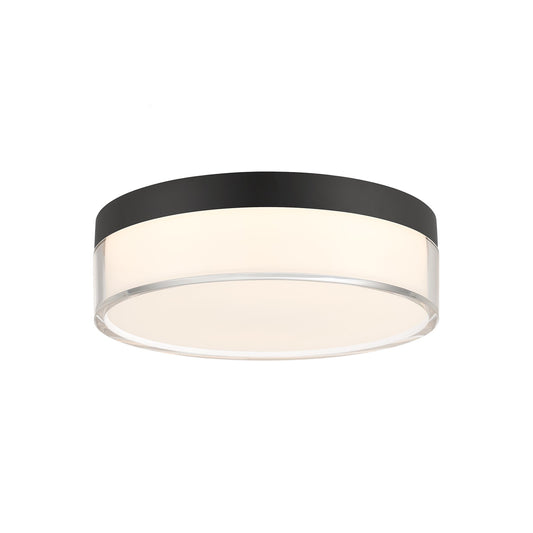 Savoy House Clarion 7in 1-Light LED Flush Mount | Modern Black Metal and Acrylic | Indoor & Outdoor Wet Location | 1200 Lumens Dimmable | Model 6-4444-7-BK