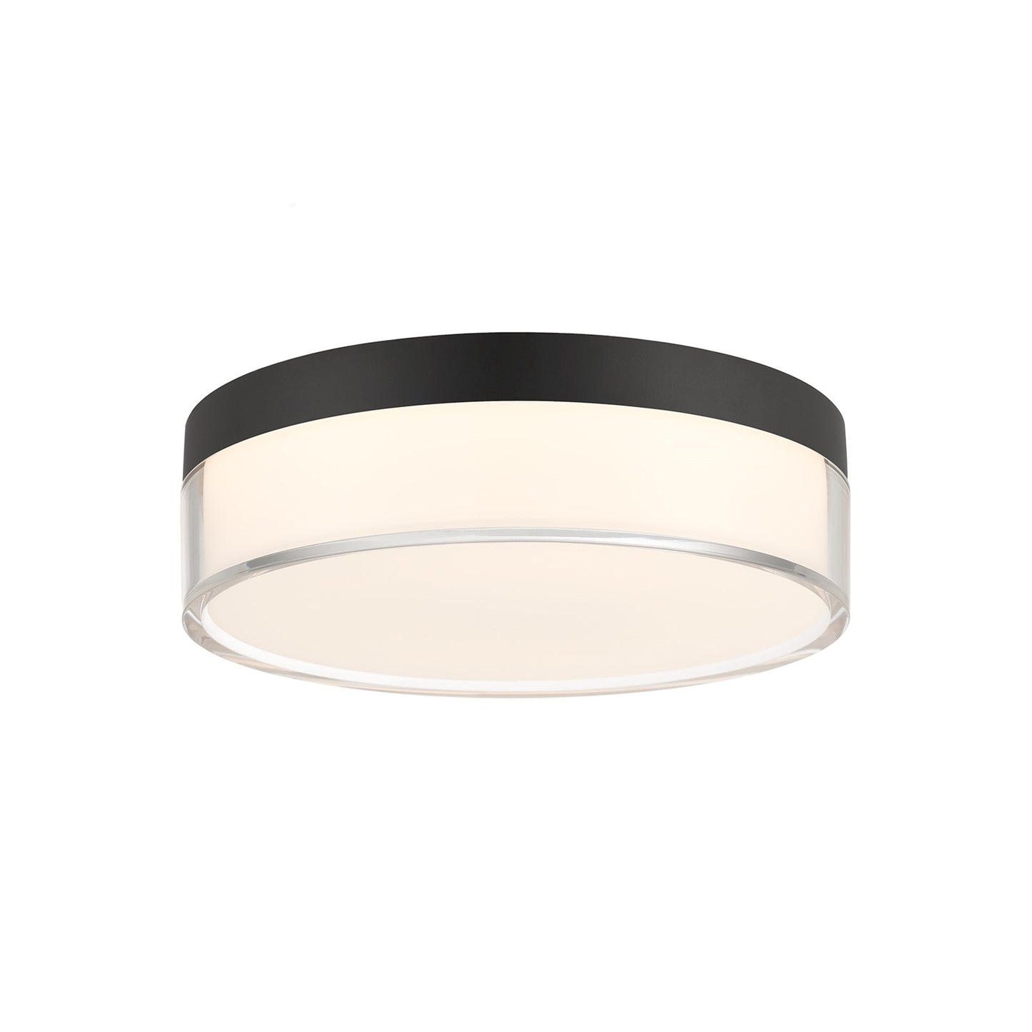 Savoy House Clarion 7in 1-Light LED Flush Mount | Modern Black Metal and Acrylic | Indoor & Outdoor Wet Location | 1200 Lumens Dimmable | Model 6-4444-7-BK