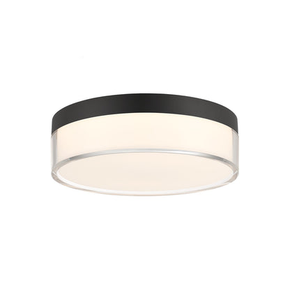 Savoy House Clarion 7in 1-Light LED Flush Mount | Modern Black Metal and Acrylic | Indoor & Outdoor Wet Location | 1200 Lumens Dimmable | Model 6-4444-7-BK