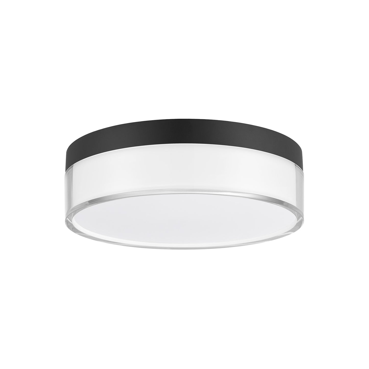 Savoy House Clarion 7in 1-Light LED Flush Mount | Modern Black Metal and Acrylic | Indoor & Outdoor Wet Location | 1200 Lumens Dimmable | Model 6-4444-7-BK