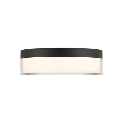 Savoy House Clarion 7in 1-Light LED Flush Mount | Modern Black Metal and Acrylic | Indoor & Outdoor Wet Location | 1200 Lumens Dimmable | Model 6-4444-7-BK