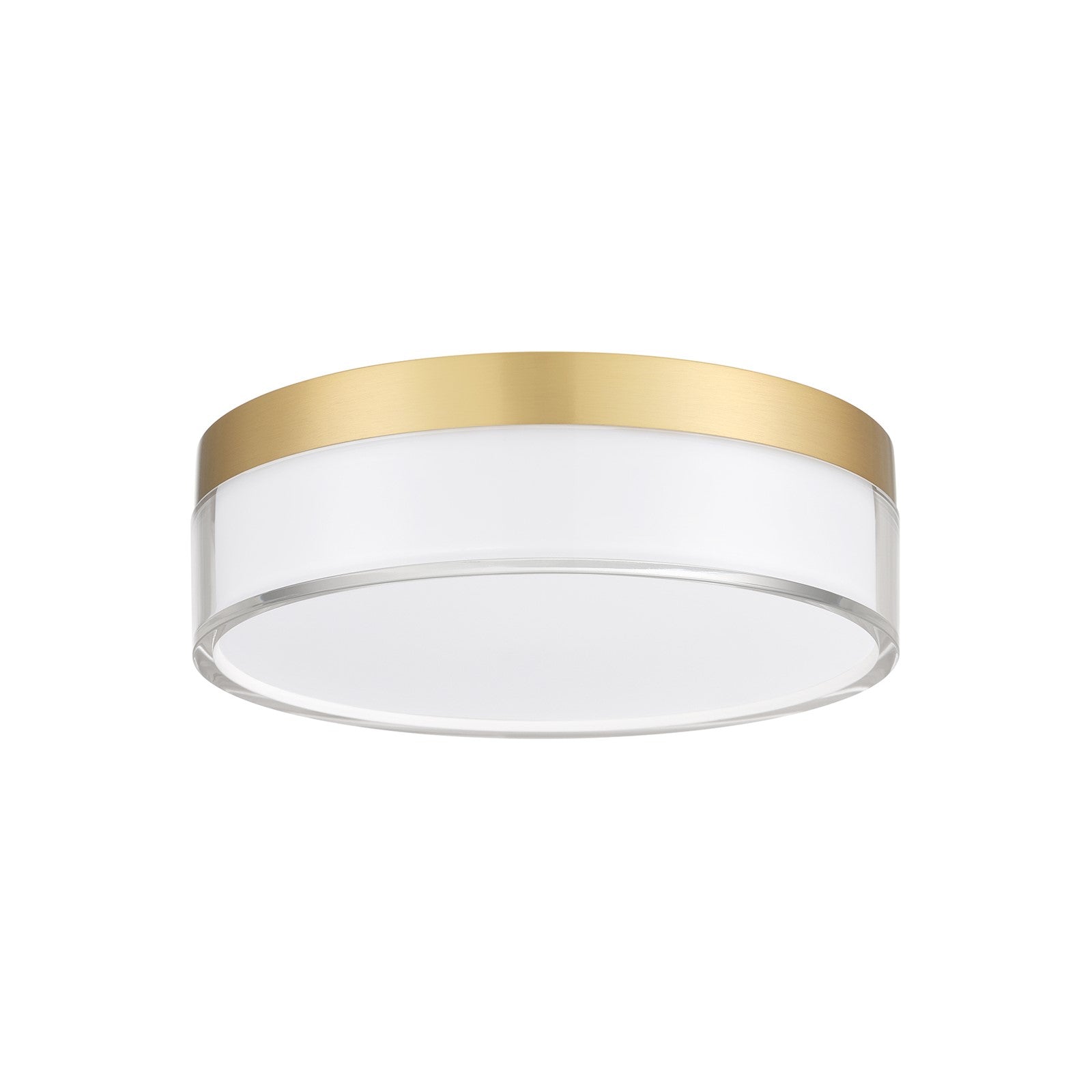 Savoy House Clarion 7in 1-Light LED Flush Mount | Modern Brass Metal and Acrylic | Indoor & Outdoor Wet Location | 1200 Lumens Dimmable | Model 6-4444-7-BR