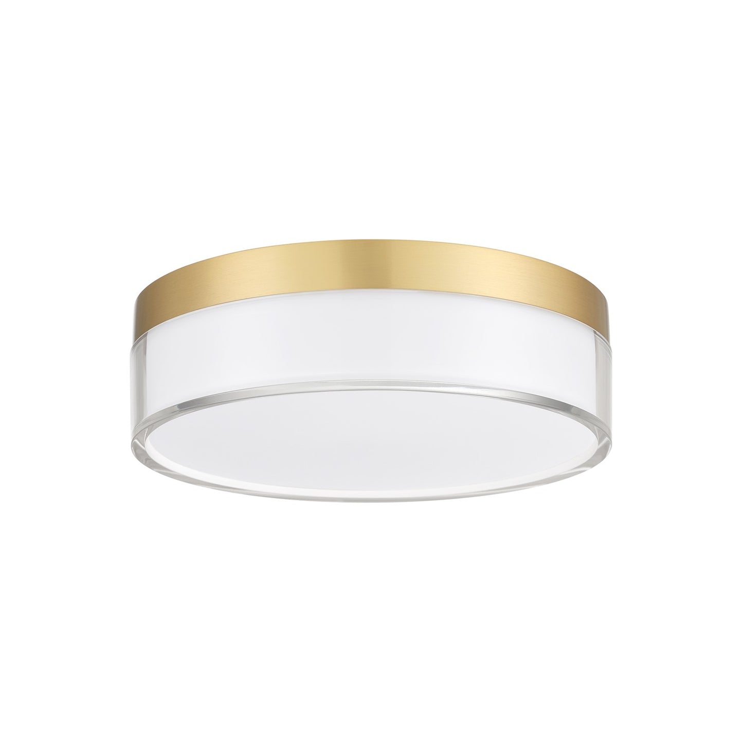 Savoy House Clarion 7in 1-Light LED Flush Mount | Modern Brass Metal and Acrylic | Indoor & Outdoor Wet Location | 1200 Lumens Dimmable | Model 6-4444-7-BR