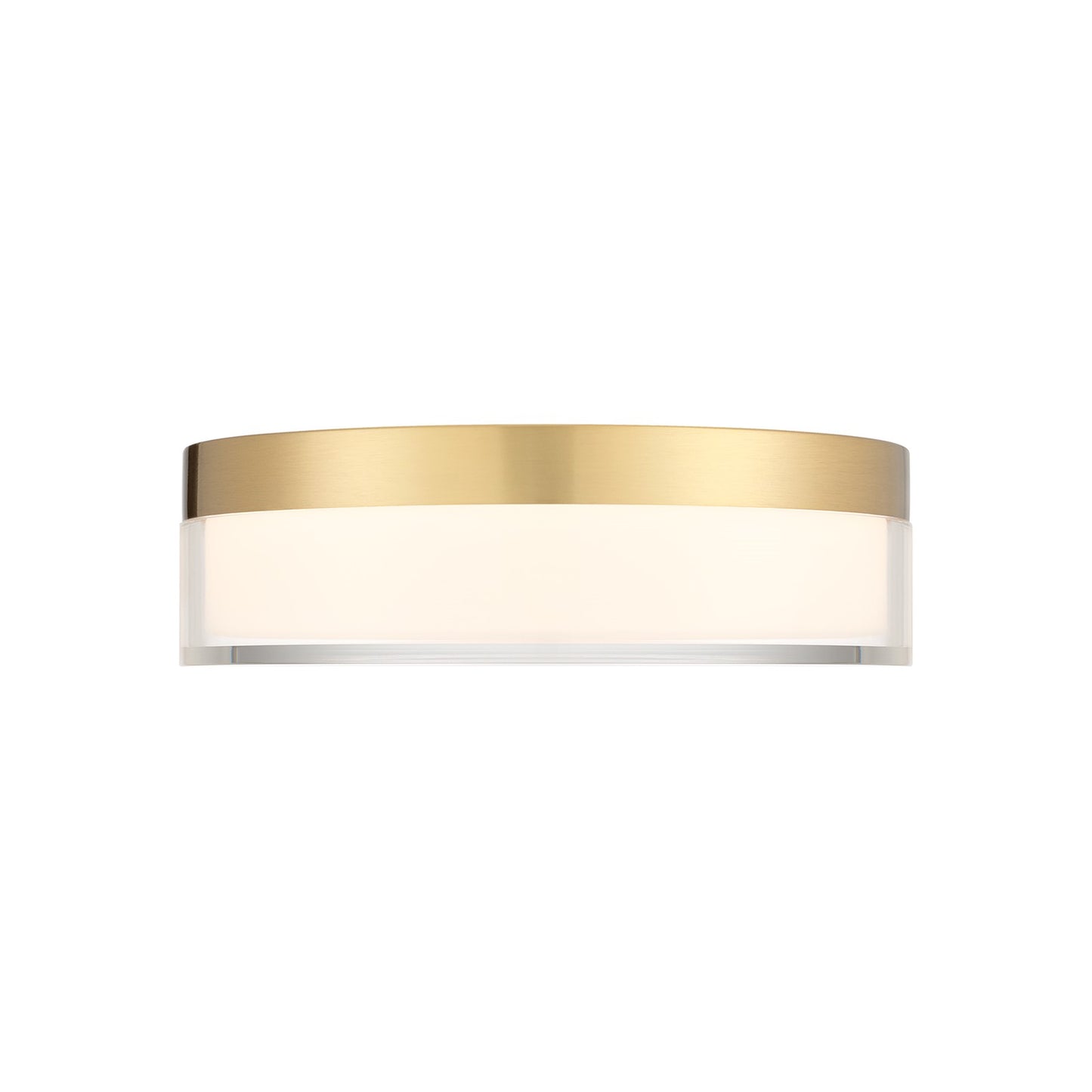 Savoy House Clarion 7in 1-Light LED Flush Mount | Modern Brass Metal and Acrylic | Indoor & Outdoor Wet Location | 1200 Lumens Dimmable | Model 6-4444-7-BR