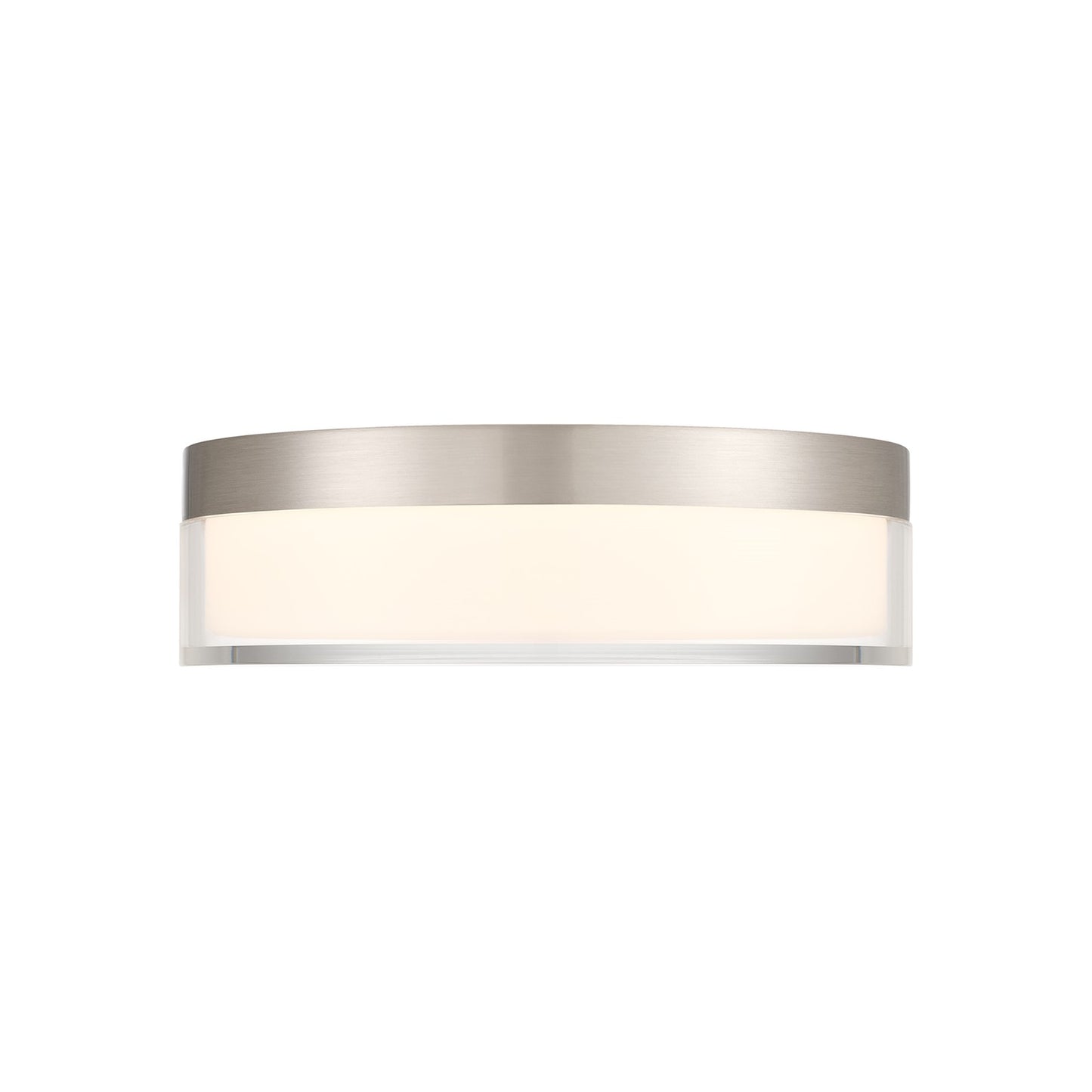 Savoy House Clarion 7in 1-Light LED Flush Mount | Modern Satin Nickel Metal and Acrylic | Indoor & Outdoor Wet Location | 1200 Lumens | Model 6-4444-7-SN