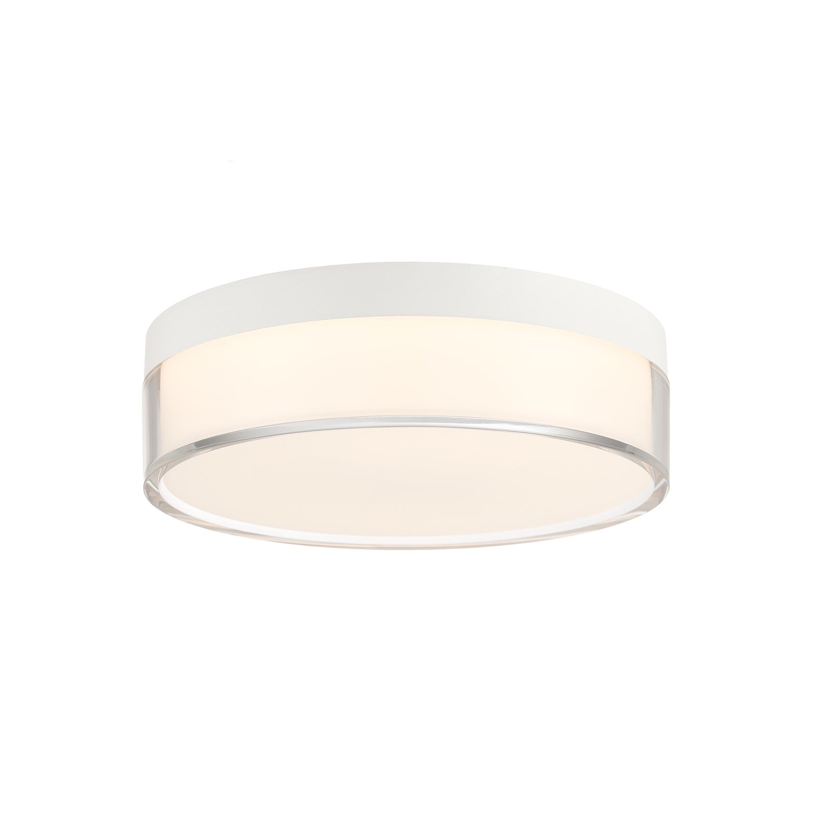 Savoy House Clarion 7in 1-Light LED Flush Mount | Modern White Metal and Acrylic | Indoor & Outdoor Wet Location | 1200 Lumens Dimmable | Model 6-4444-7-WH