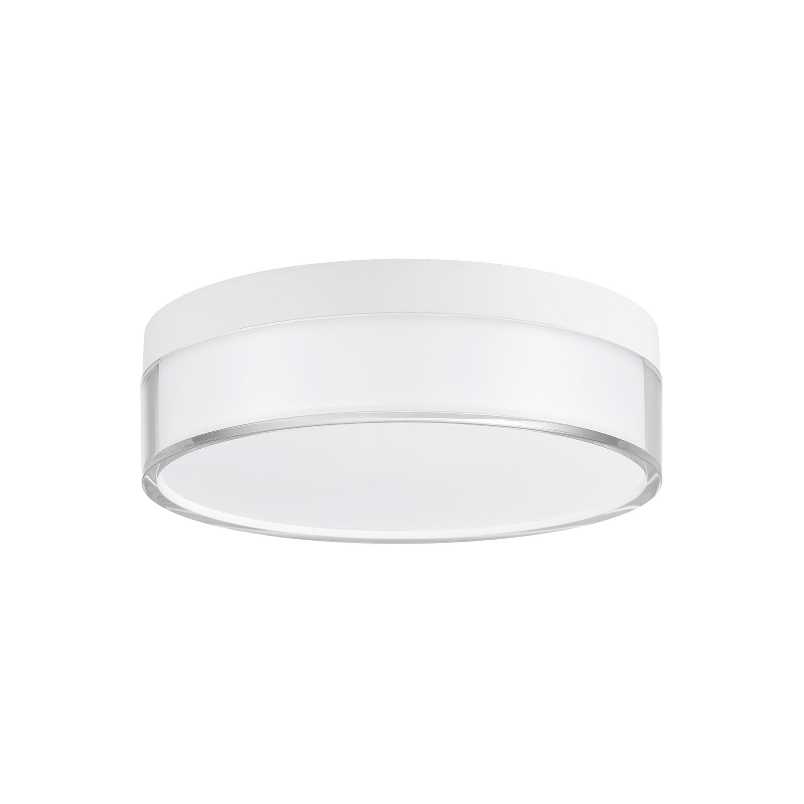 Savoy House Clarion 7in 1-Light LED Flush Mount | Modern White Metal and Acrylic | Indoor & Outdoor Wet Location | 1200 Lumens Dimmable | Model 6-4444-7-WH