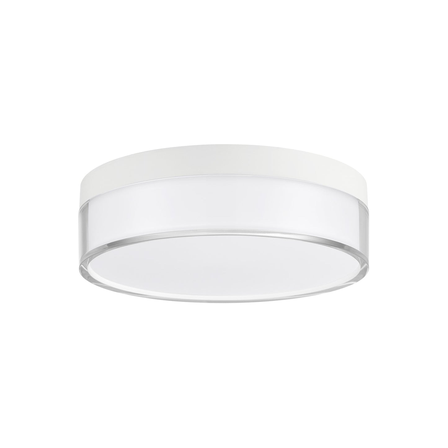 Savoy House Clarion 7in 1-Light LED Flush Mount | Modern White Metal and Acrylic | Indoor & Outdoor Wet Location | 1200 Lumens Dimmable | Model 6-4444-7-WH