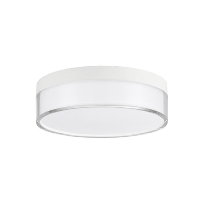 Savoy House Clarion 7in 1-Light LED Flush Mount | Modern White Metal and Acrylic | Indoor & Outdoor Wet Location | 1200 Lumens Dimmable | Model 6-4444-7-WH