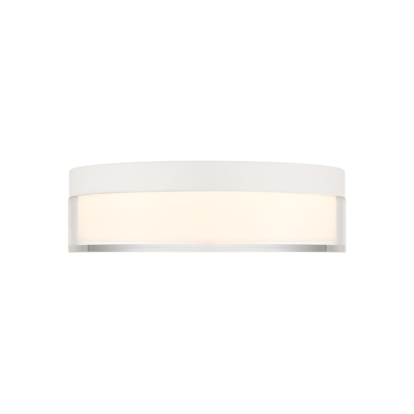 Savoy House Clarion 7in 1-Light LED Flush Mount | Modern White Metal and Acrylic | Indoor & Outdoor Wet Location | 1200 Lumens Dimmable | Model 6-4444-7-WH