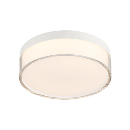 Savoy House Clarion 7in 1-Light LED Flush Mount | Modern White Metal and Acrylic | Indoor & Outdoor Wet Location | 1200 Lumens Dimmable | Model 6-4444-7-WH