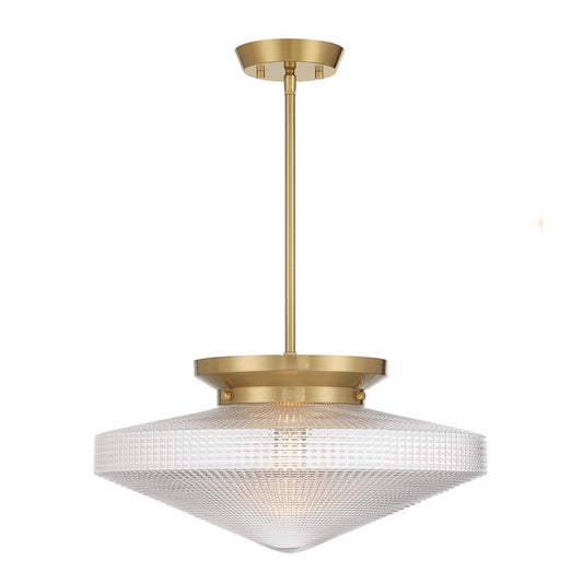 Savoy House Norwich 1Lt Convertible Pendant, Warm Brass