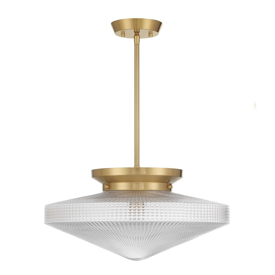 Savoy House Norwich 1Lt Convertible Pendant, Warm Brass