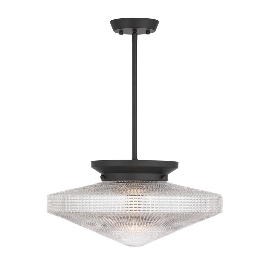 Savoy House Norwich 1Lt Convertible Pendant, Matte Black