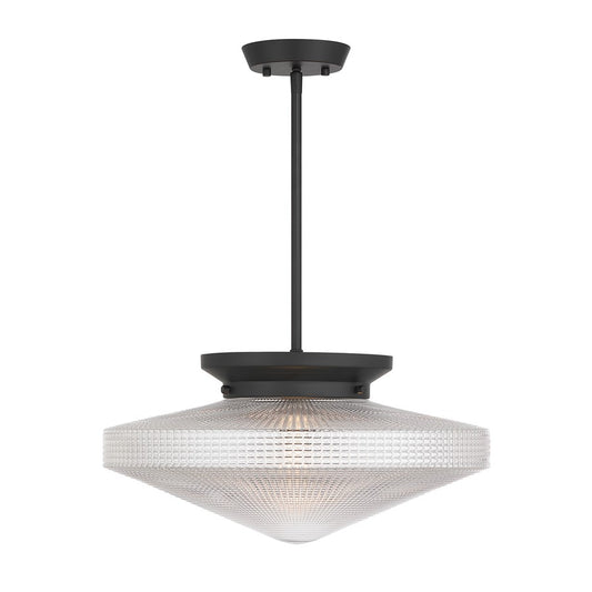 Savoy House Norwich 1Lt Convertible Pendant, Matte Black