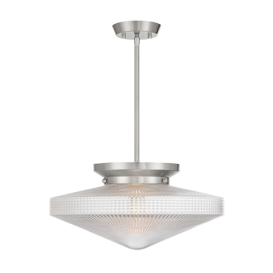 Savoy House Norwich 1Lt Convertible Pendant, Satin, Satin Nickel