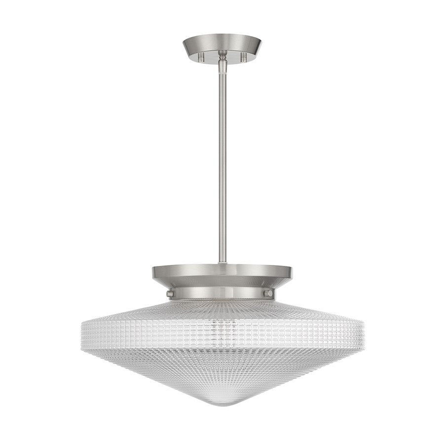 Savoy House Norwich 1Lt Convertible Pendant, Satin, Satin Nickel