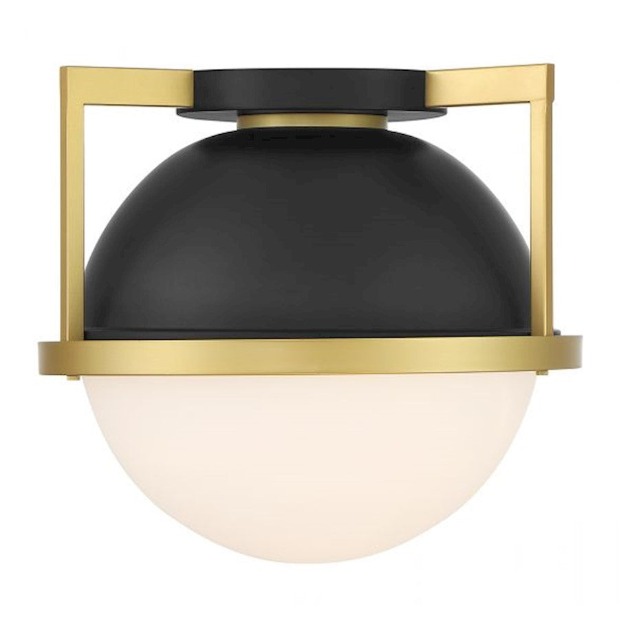 Savoy House Carlysle 1Lt Ceiling Light, Black/Brass - 6-4602-1-143