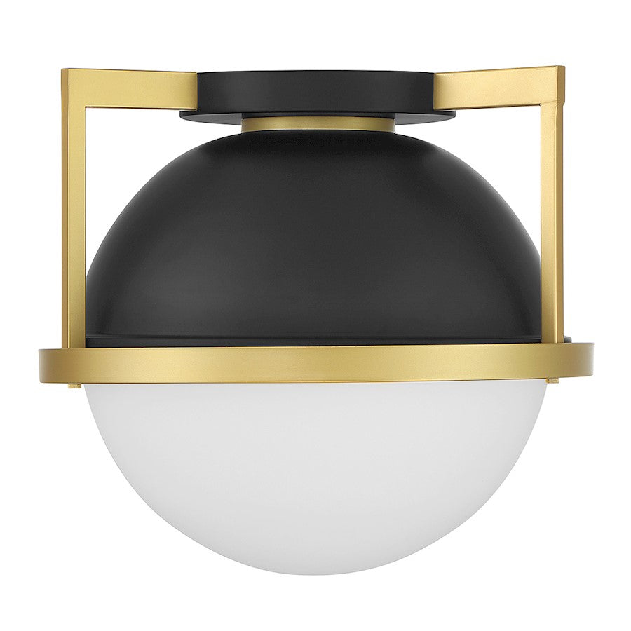 Savoy House Carlysle 1Lt Ceiling Light, Black/Brass