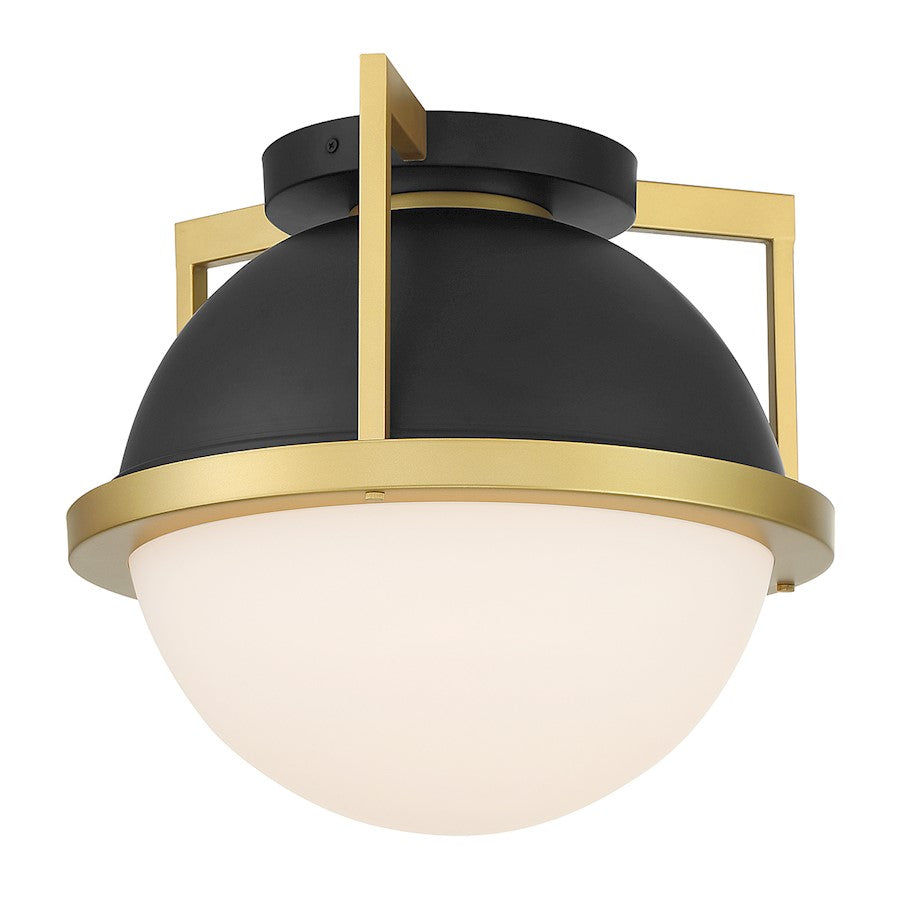 Savoy House Carlysle 1Lt Ceiling Light, Black/Brass