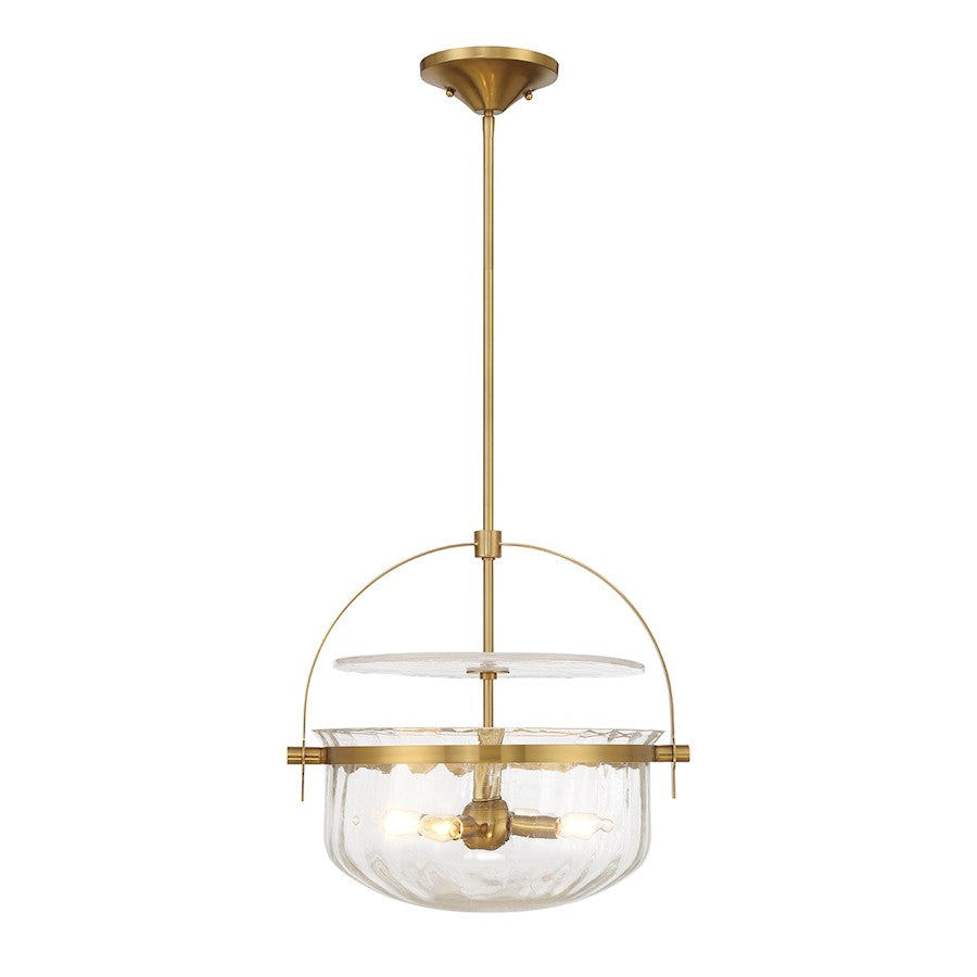 Savoy House Denmar 4Lt Convertible Semi-Flush/Pendant, Brass